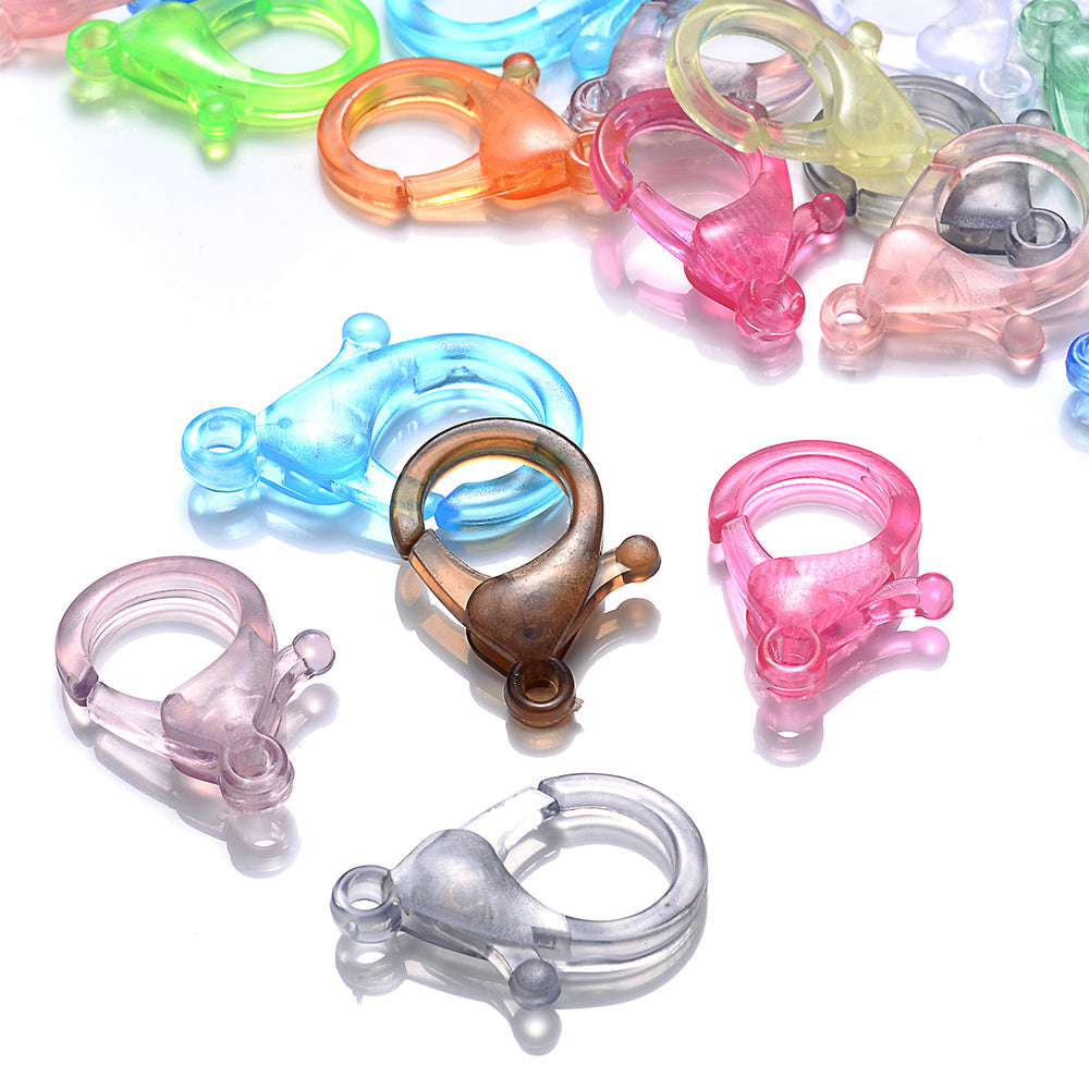Clear Pink Lobster Clasps