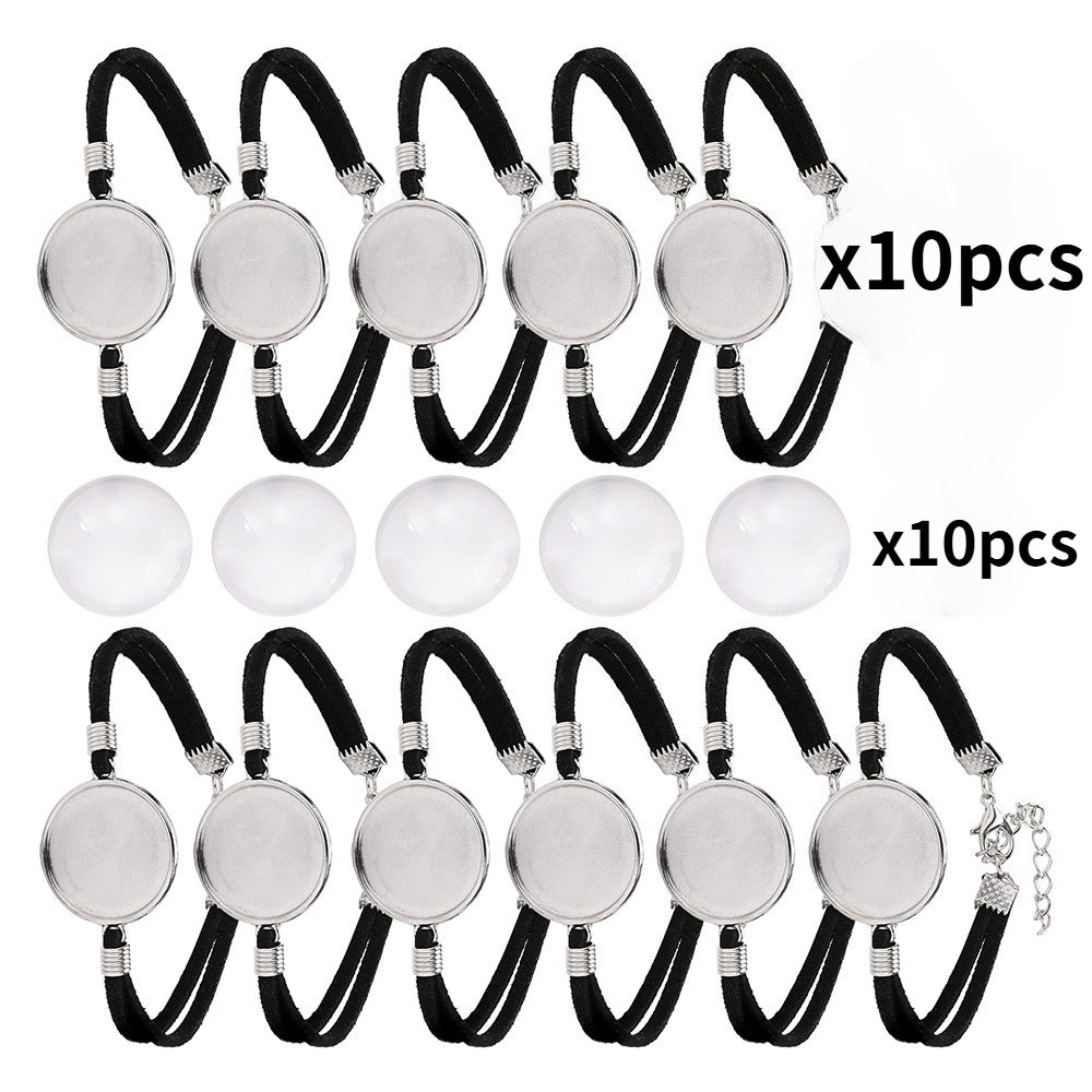 20/32PCS 20mm PU Leather Bracelet Blanks for DIY Jewelry