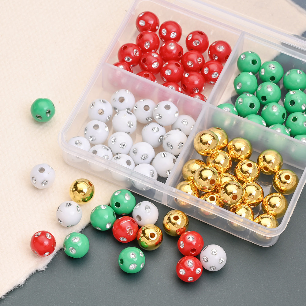Red Green White Holiday Jewelry Making Bead Kit