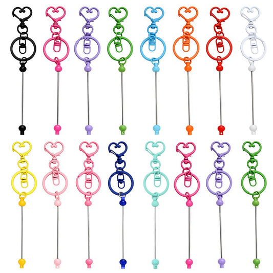 Color Love Shape Iron Keychain Bases