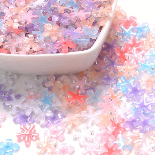 100PCS Multicolor Cherry Blossom Acrylic Bead Set