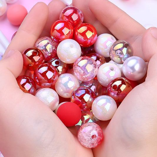 Shiny Multicolor Acrylic Bubble Round Beads