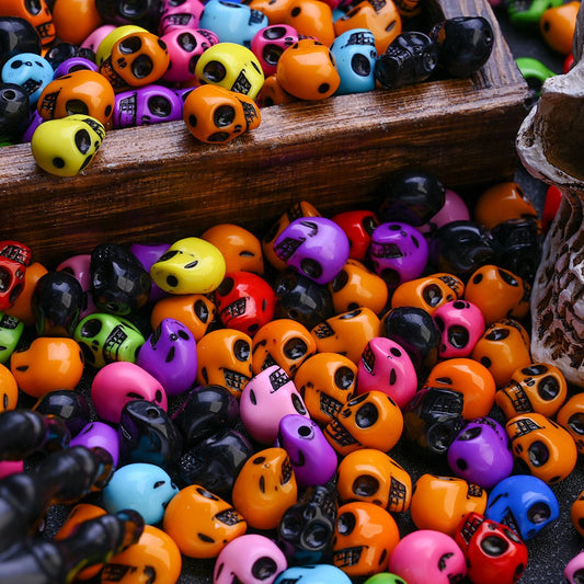 Halloween Skull Acrylic Beads