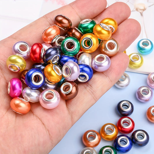 Mixed Color Acrylic Pearl Beads