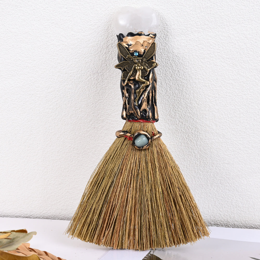 Crystal Broom Pendant Charm