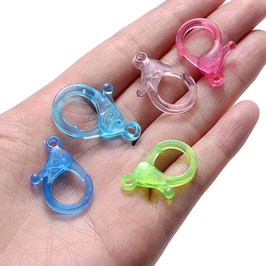 Clear Pink Lobster Clasps