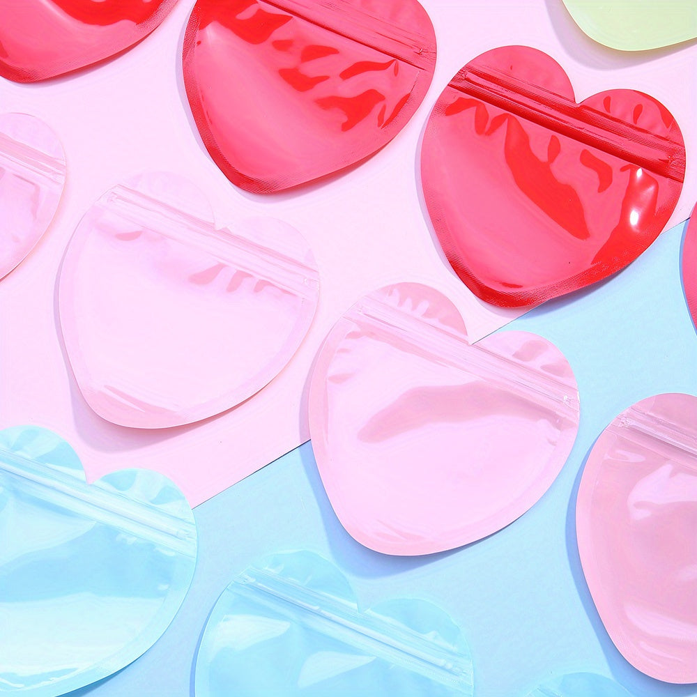 60-Piece Heart-Shaped Ziplock Jewelry Bags