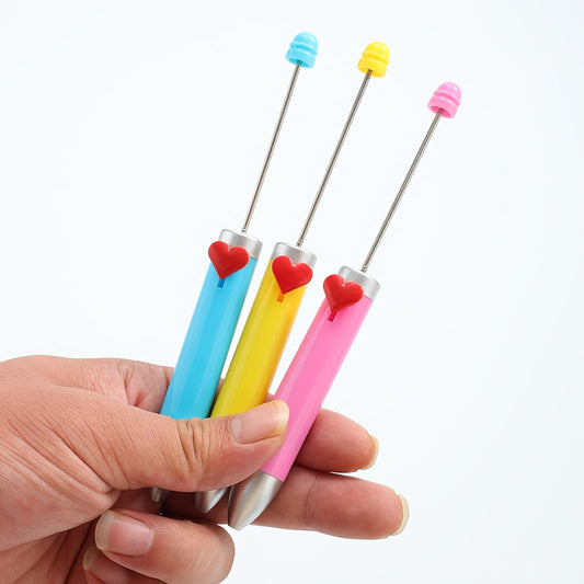 155x14 mm Creative Plastic Beaded Ballpoint Pen