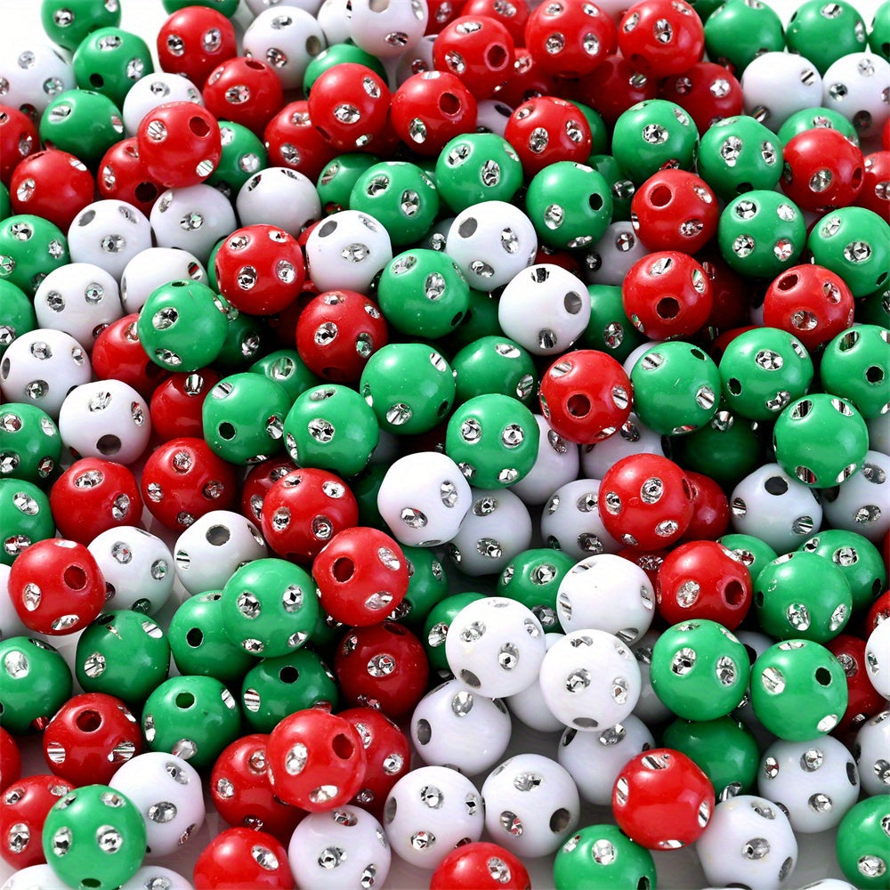 Christmas Sparkling Round Beads