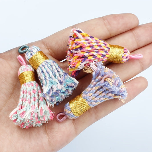 1PC 11×16mm Colorful Polyester Fringed Tassel Pendant