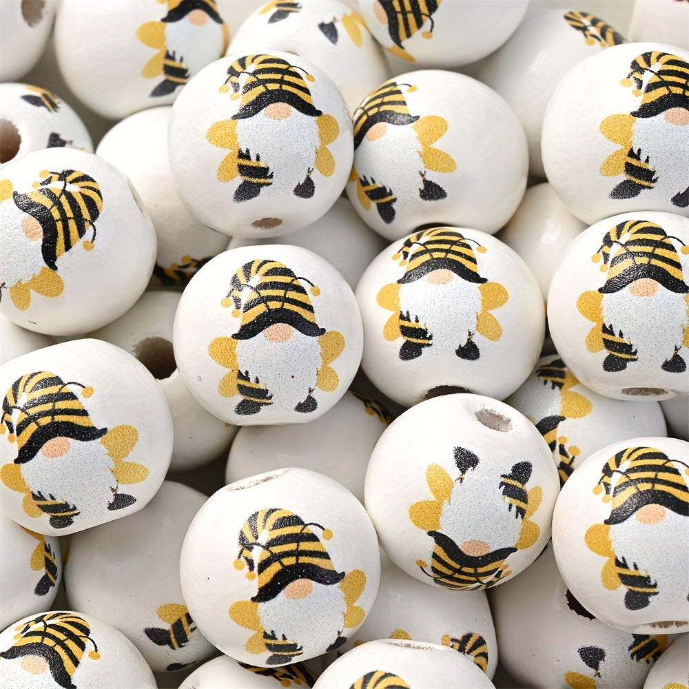 Bee Theme Wooden Beads