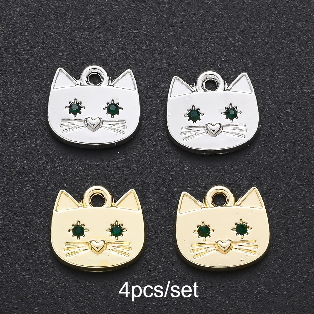 Cat Alloy Pendant Charms