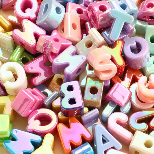 UV Color Letter Acrylic Beads