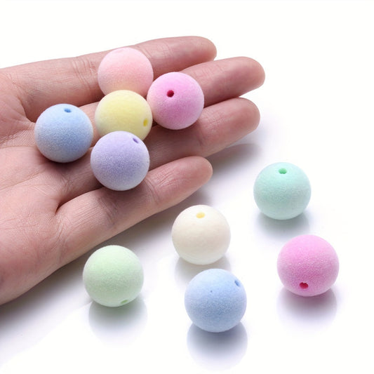 Fleece Pompom Acrylic Beads