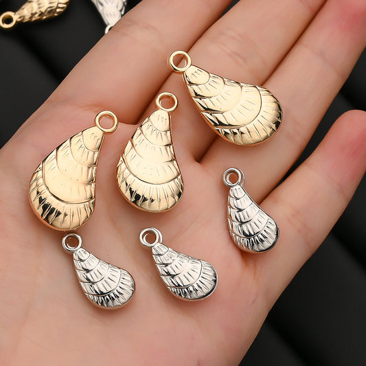 20/50PCS Gold & Silver CCB Seashell Pendant Charms