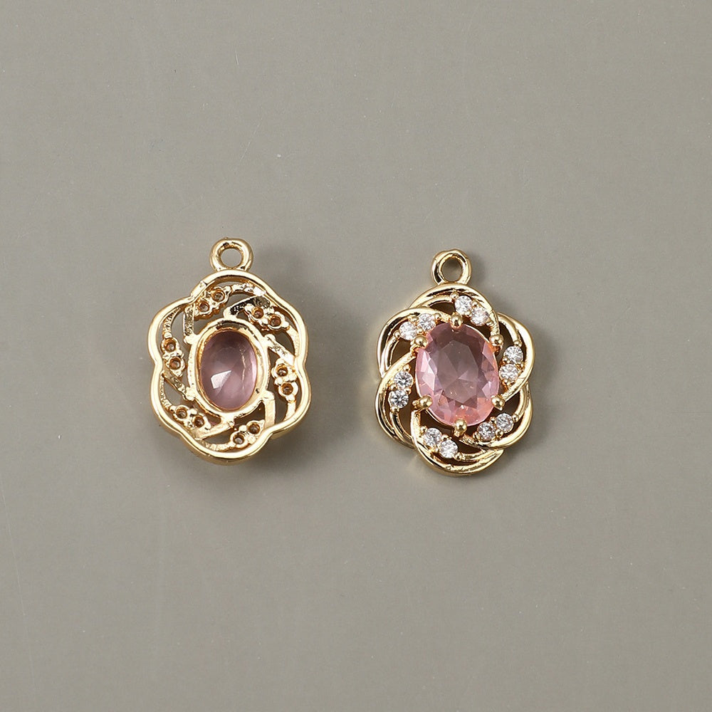 Glass Flower Pendants