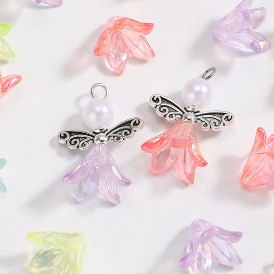 Random Color Lily Petal Acrylic Charms