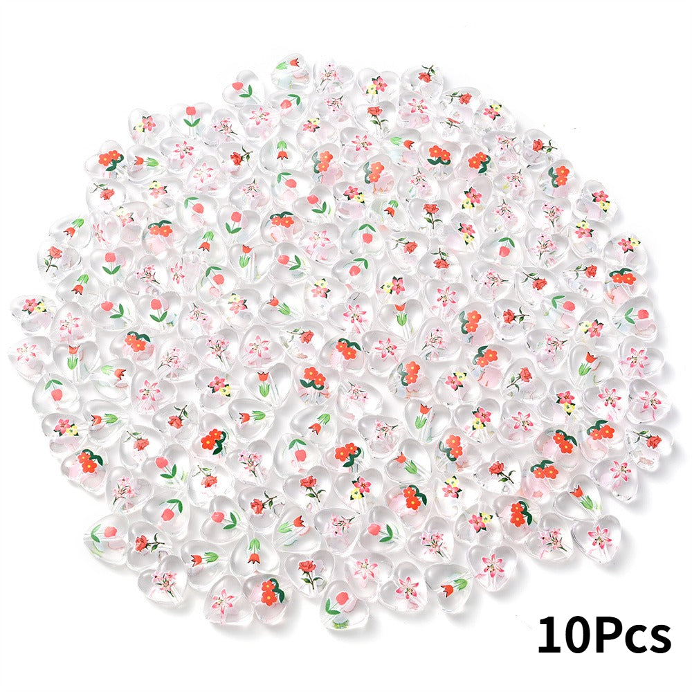 Transparent Acrylic Flower Beads