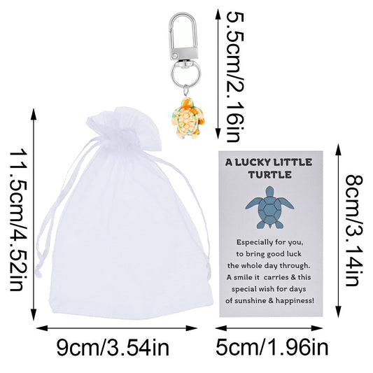 Lucky Turtle Keychain Gift Set