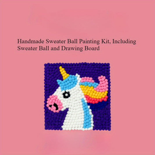 Multicolor Pompom Ball Painting Set