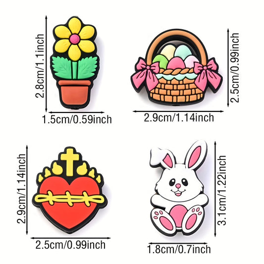 1/4PCS Rabbit Silicone Bead Set