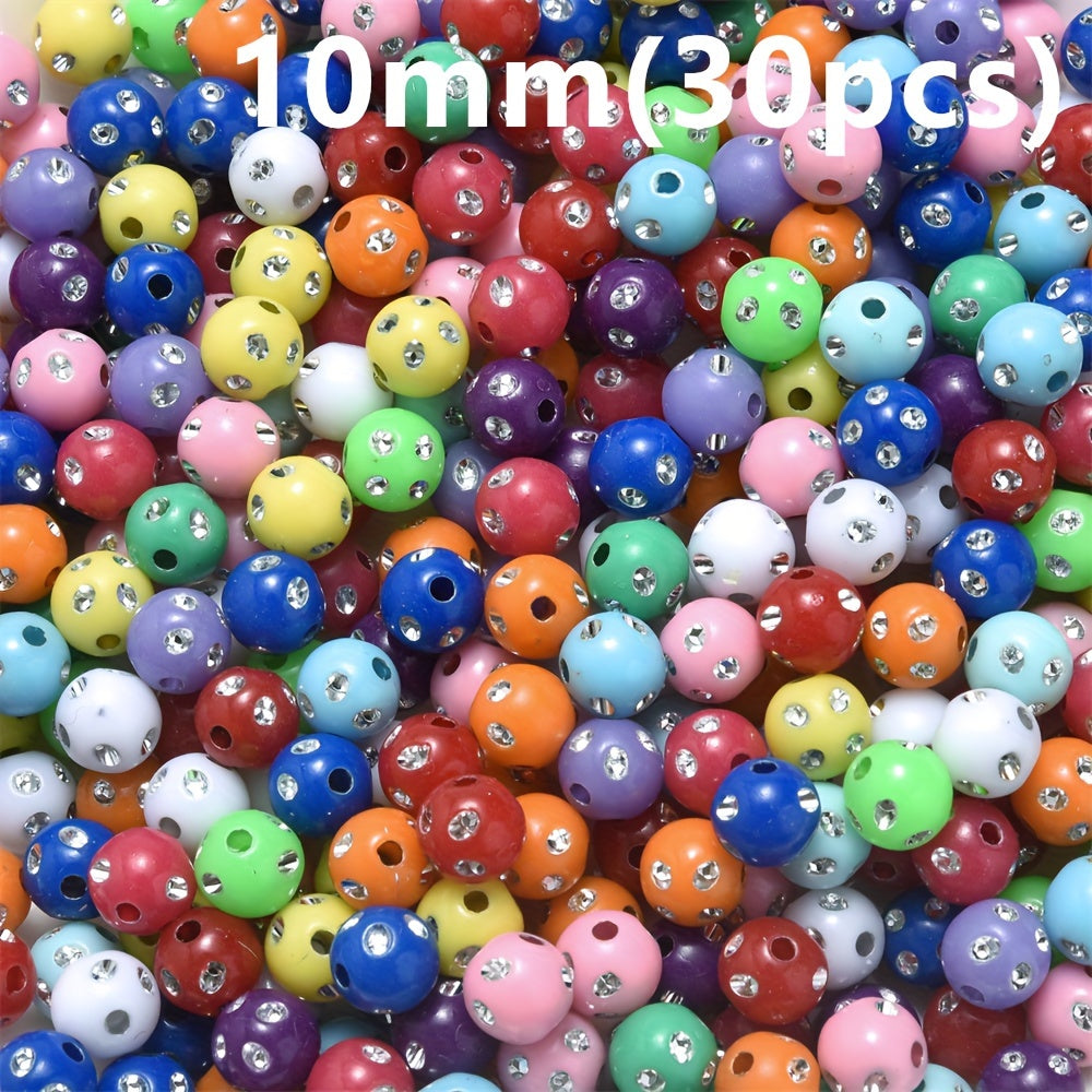 Mixed Acrylic Round Spacer Beads
