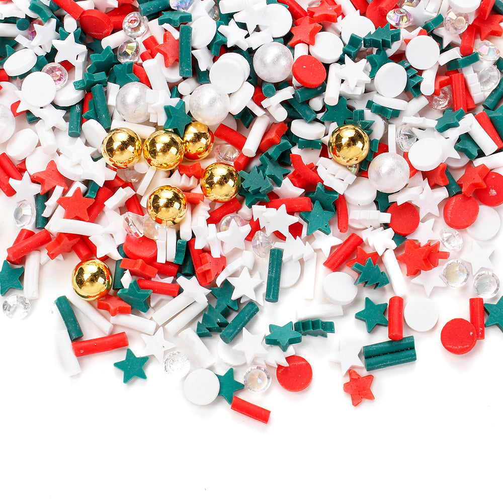 Christmas Polymer Clay Spacer Beads