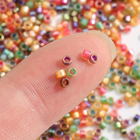 Vintage Rainbow Glass Seed Beads