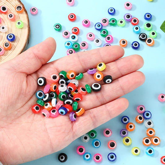 Boho Evil Eye Resin Beads
