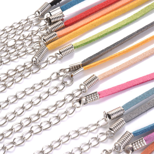 3 mm Mixed Color Suede Necklace Cords
