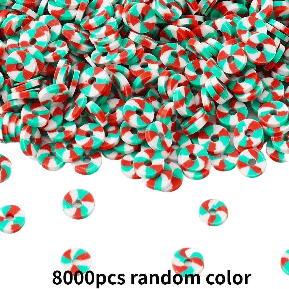 8000-Piece Random Mixed Halloween Polymer Clay Disc Beads