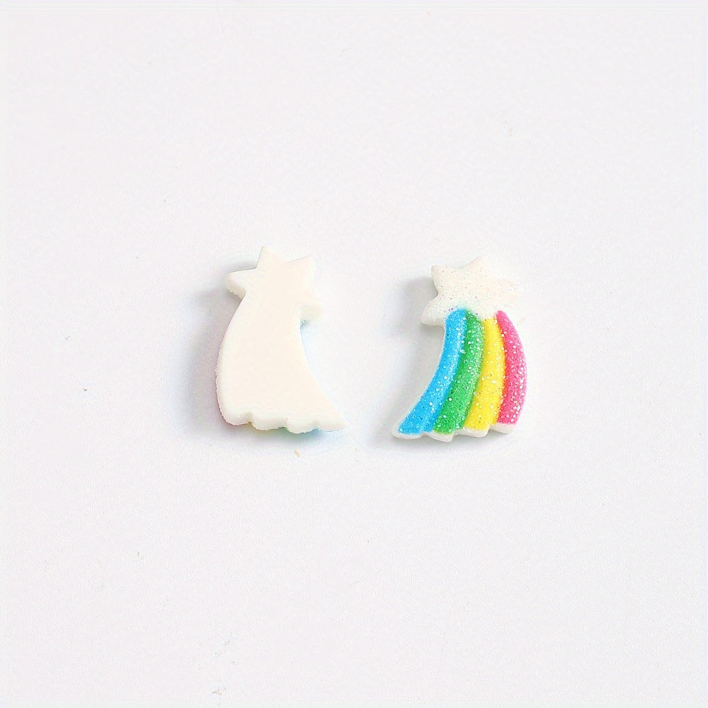 Rainbow Star Resin Patches