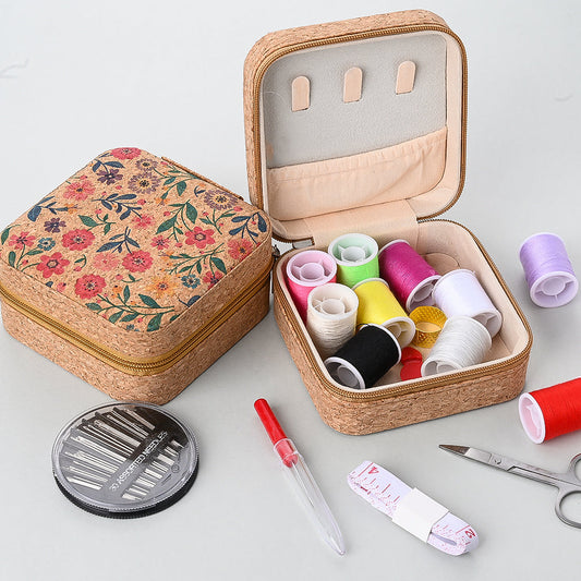 Retro Sewing Kit with Zipper Case