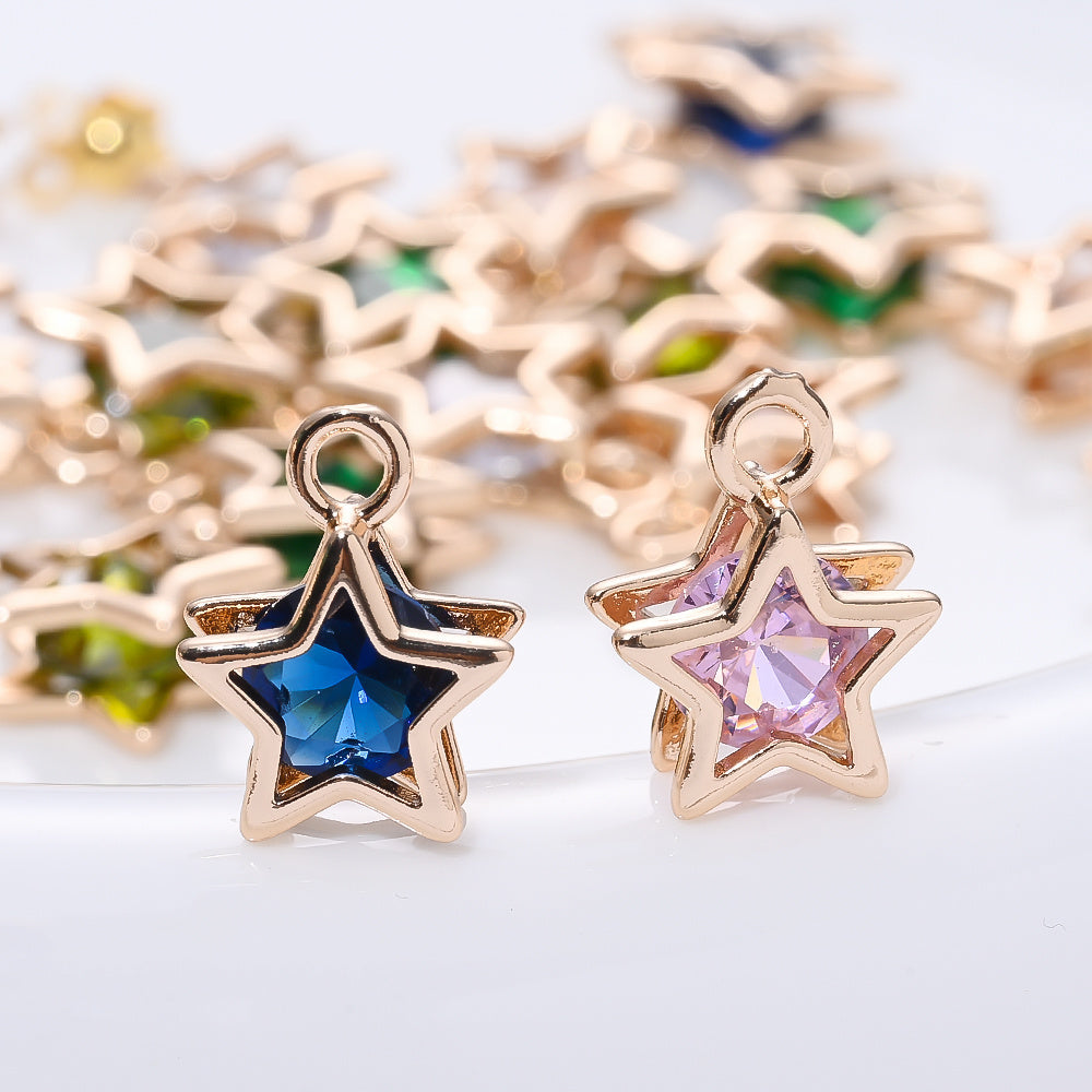Mixed Color Star Alloy Pendants