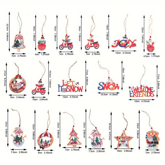 Wooden Merry Christmas Decorative Pendant