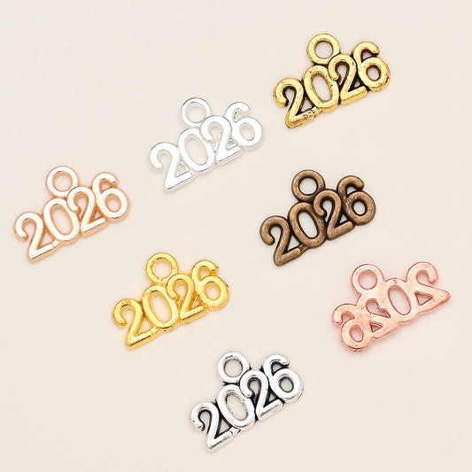Vintage Number Letter Metal Charms