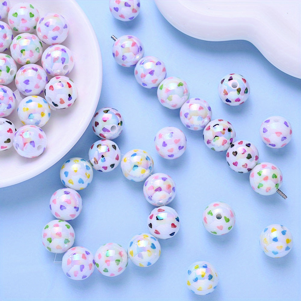 Multi-Color Love Acrylic Beads