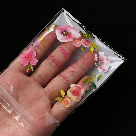 Five-Color Flower Print OPP Ziplock Bags