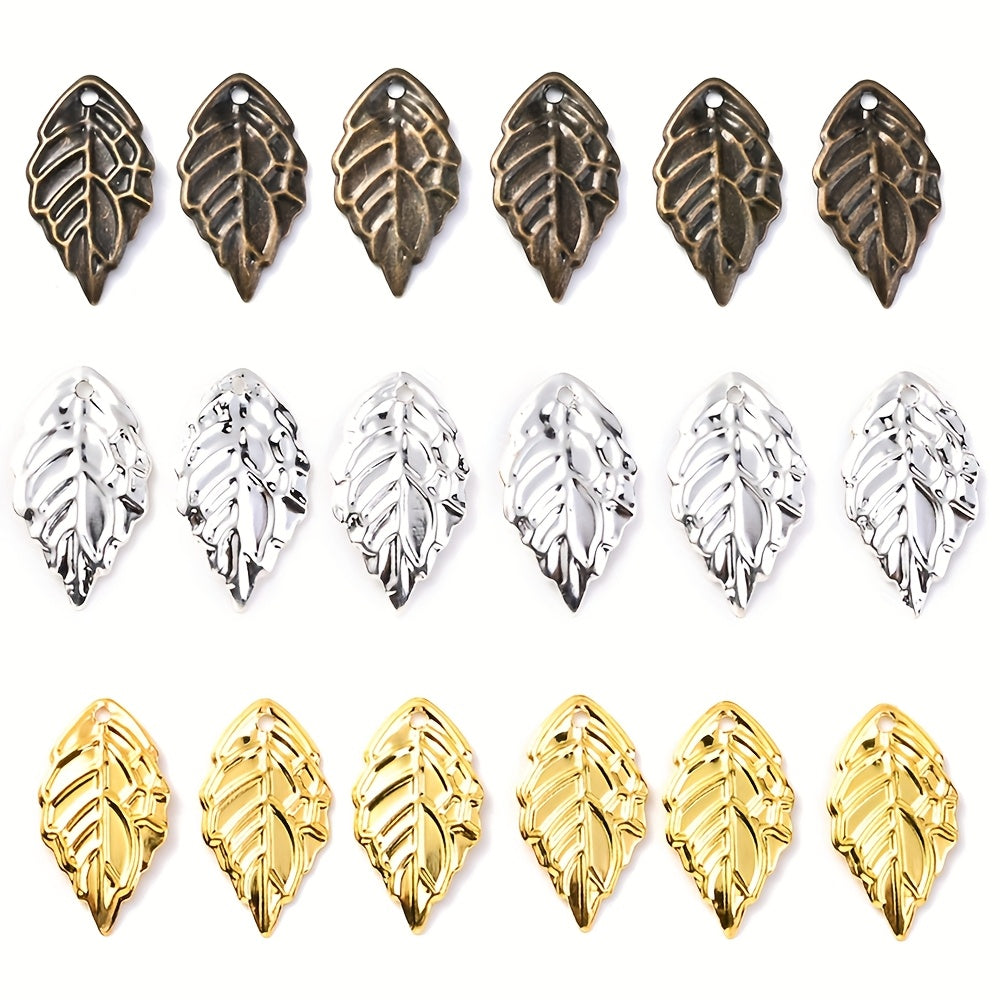 Gold and Silver Leaf Iron Beads