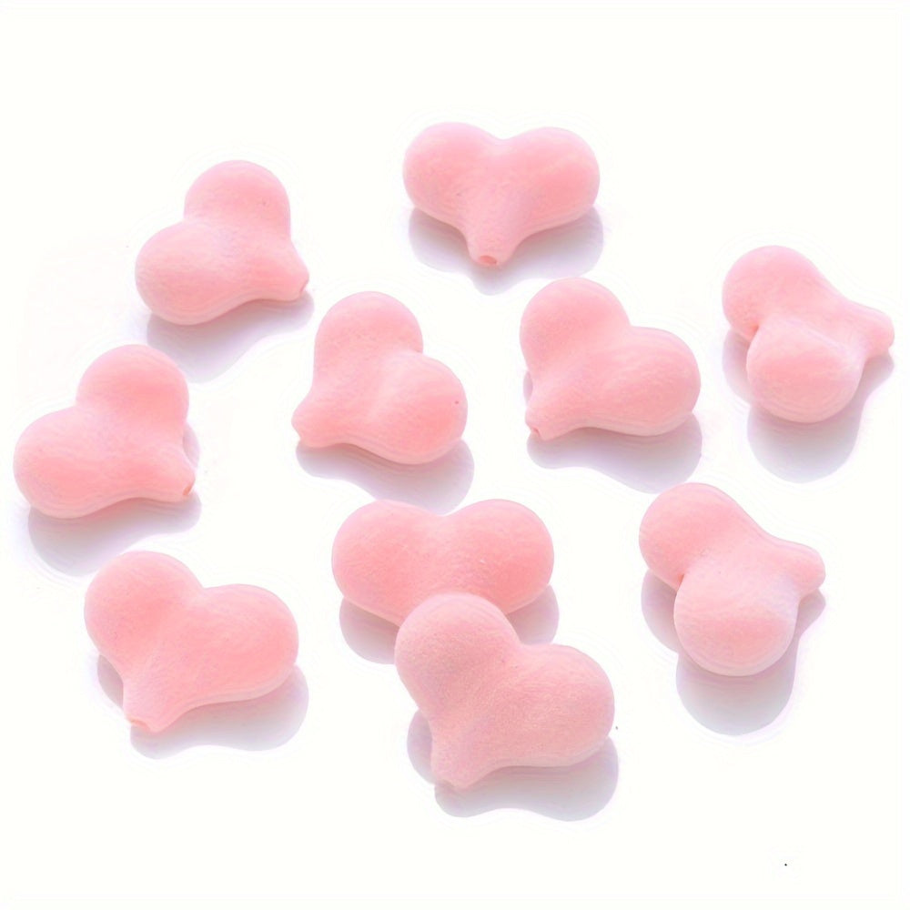 Fleece Heart Acrylic Beads