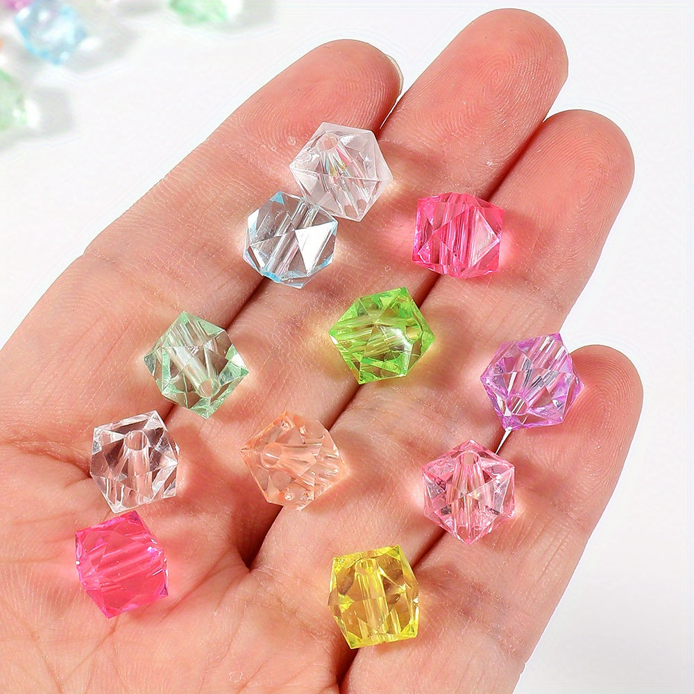 Clear Square Acrylic Beads