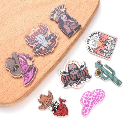 Cowboy Series Acrylic Charms