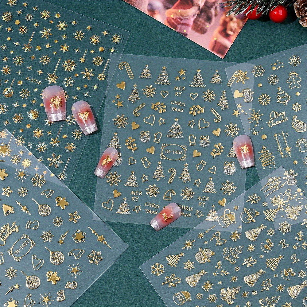 Gold Pattern Manicure Stickers