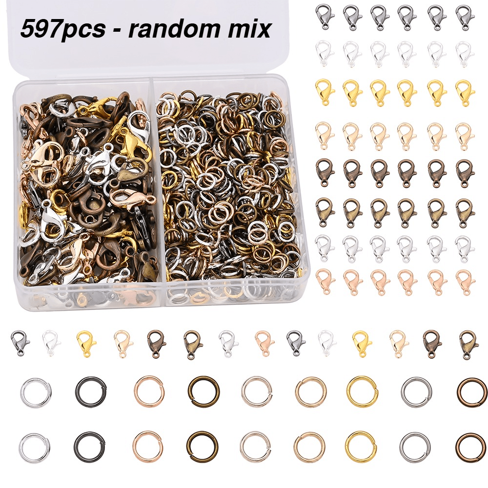 Lobster Clasp & Open Ring Jewelry Findings Kit