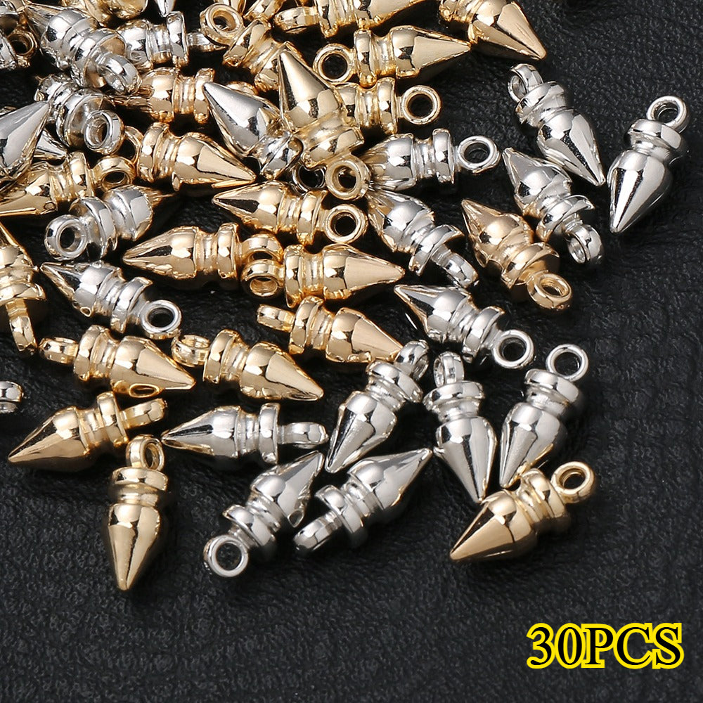 Gold & Silver CCB Plastic Pendants