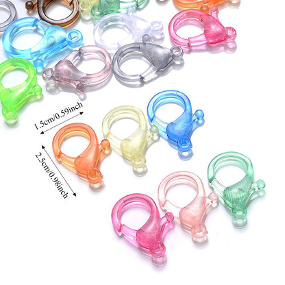 Clear Pink Lobster Clasps