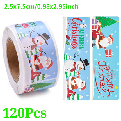 Christmas Pattern Rectangular Stickers