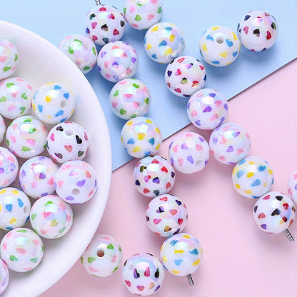 Multi-Color Love Acrylic Beads