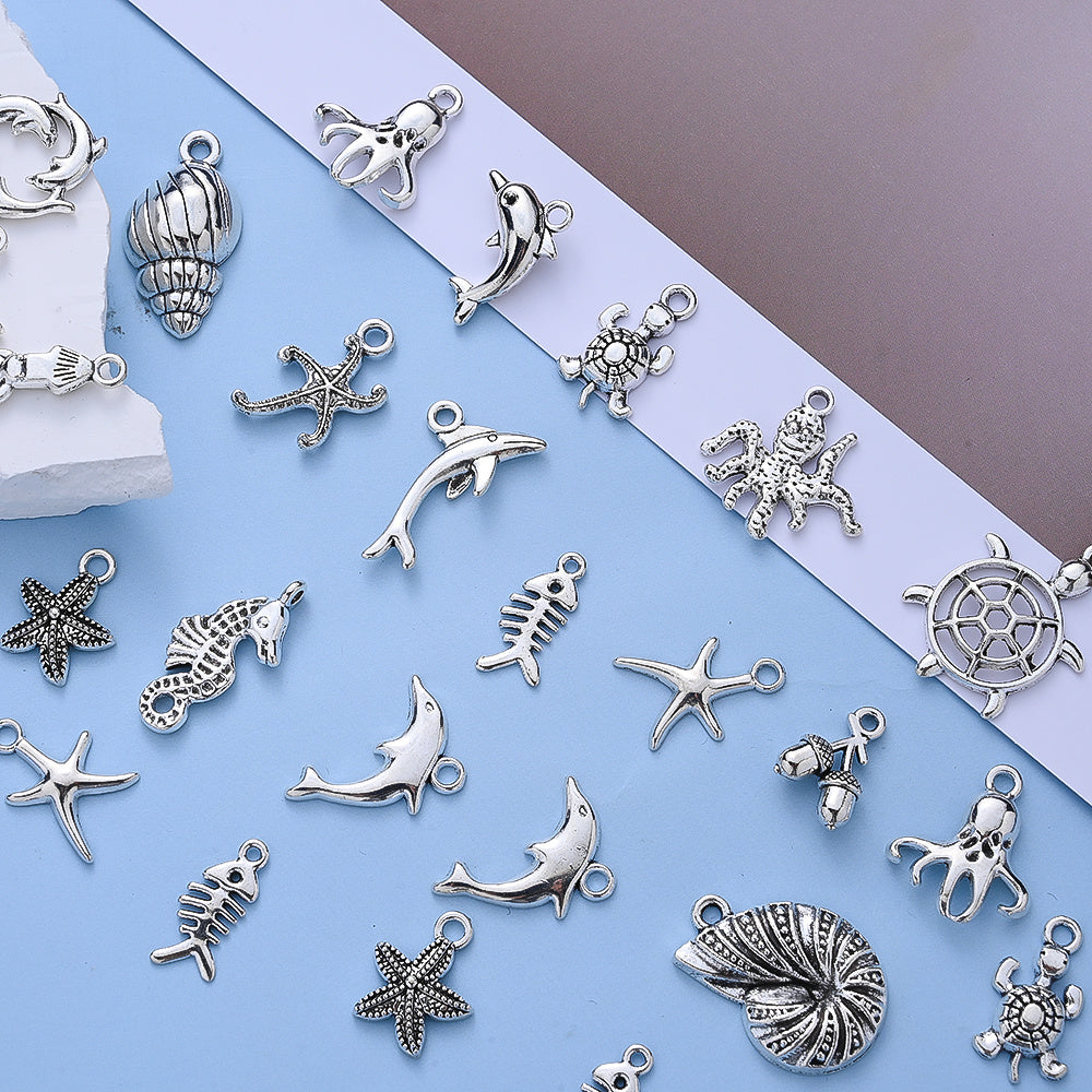 Marine Animal Metal Pendant Charms