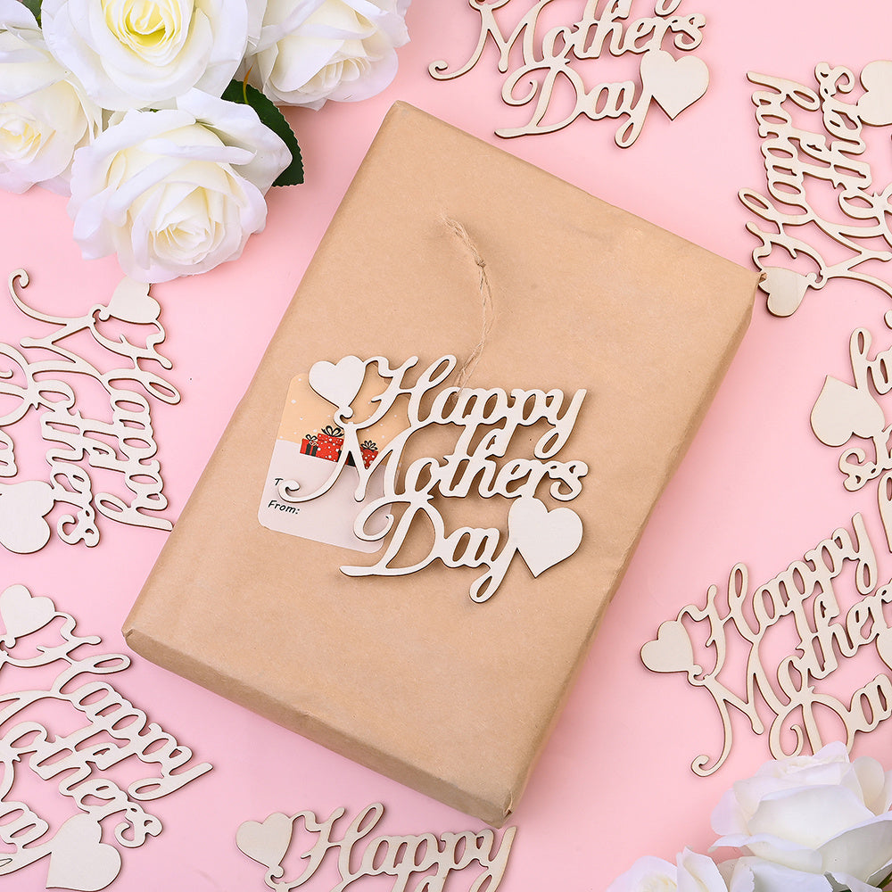 10-Piece Mother's Day Blank Wooden Sign Set